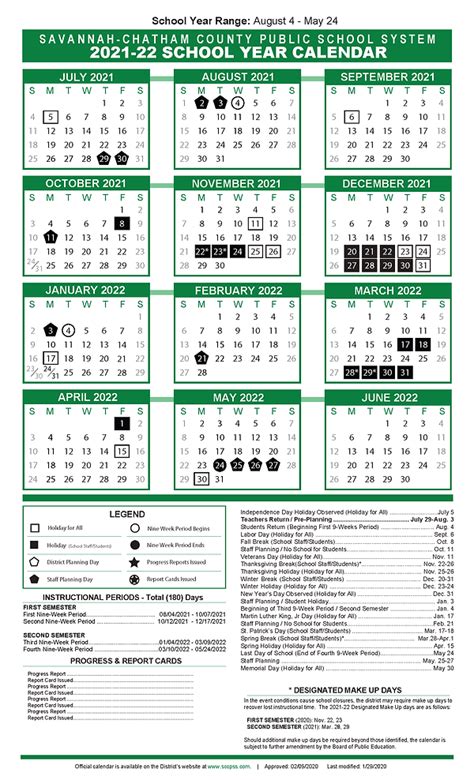 Sccpss Calendar 21 22